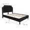 Flash Furniture Full Size Black Fabric Platform Bed with Mattress SL-BM10-6-GG - alternate 3